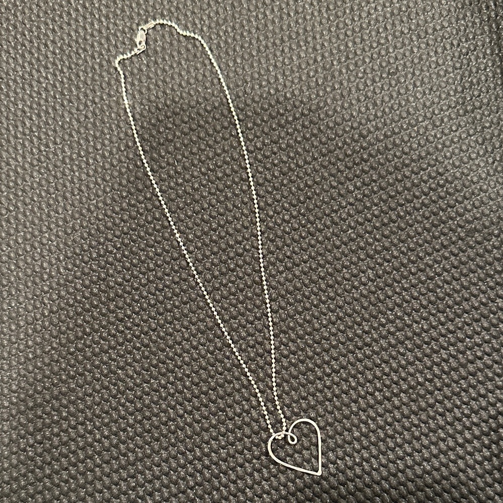 Elegant Silver Heart Necklace